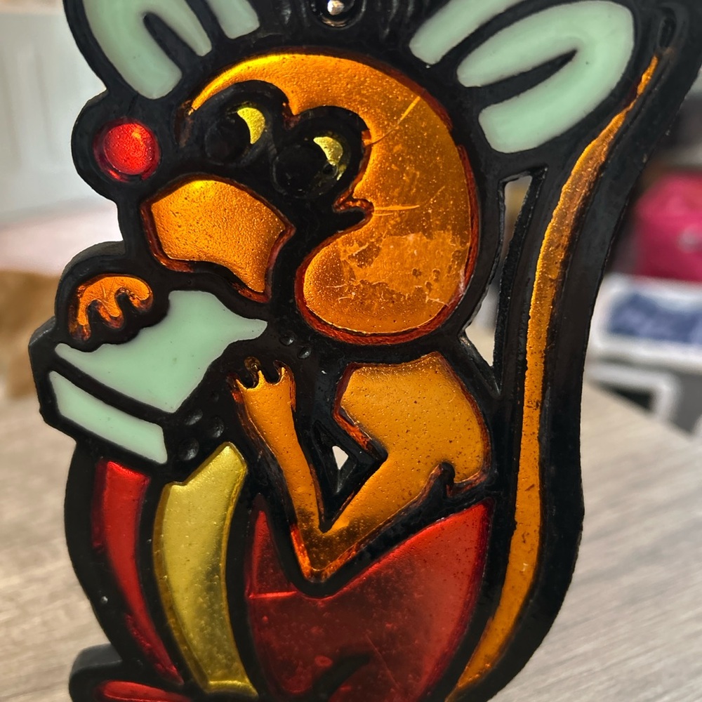 Colorful‎ Stained Glass Mouse Candle Holder